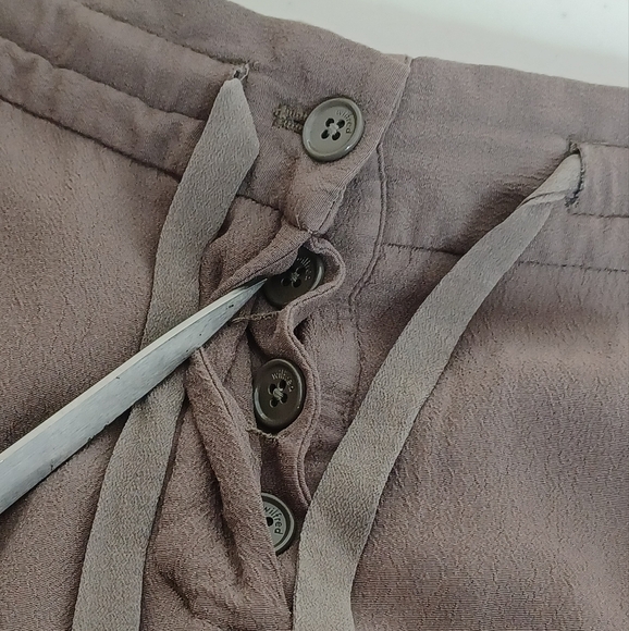 Wilfred Aritzia Rolled Hem Tie Waist Nutmeg Trousers - Picture 13 of 14